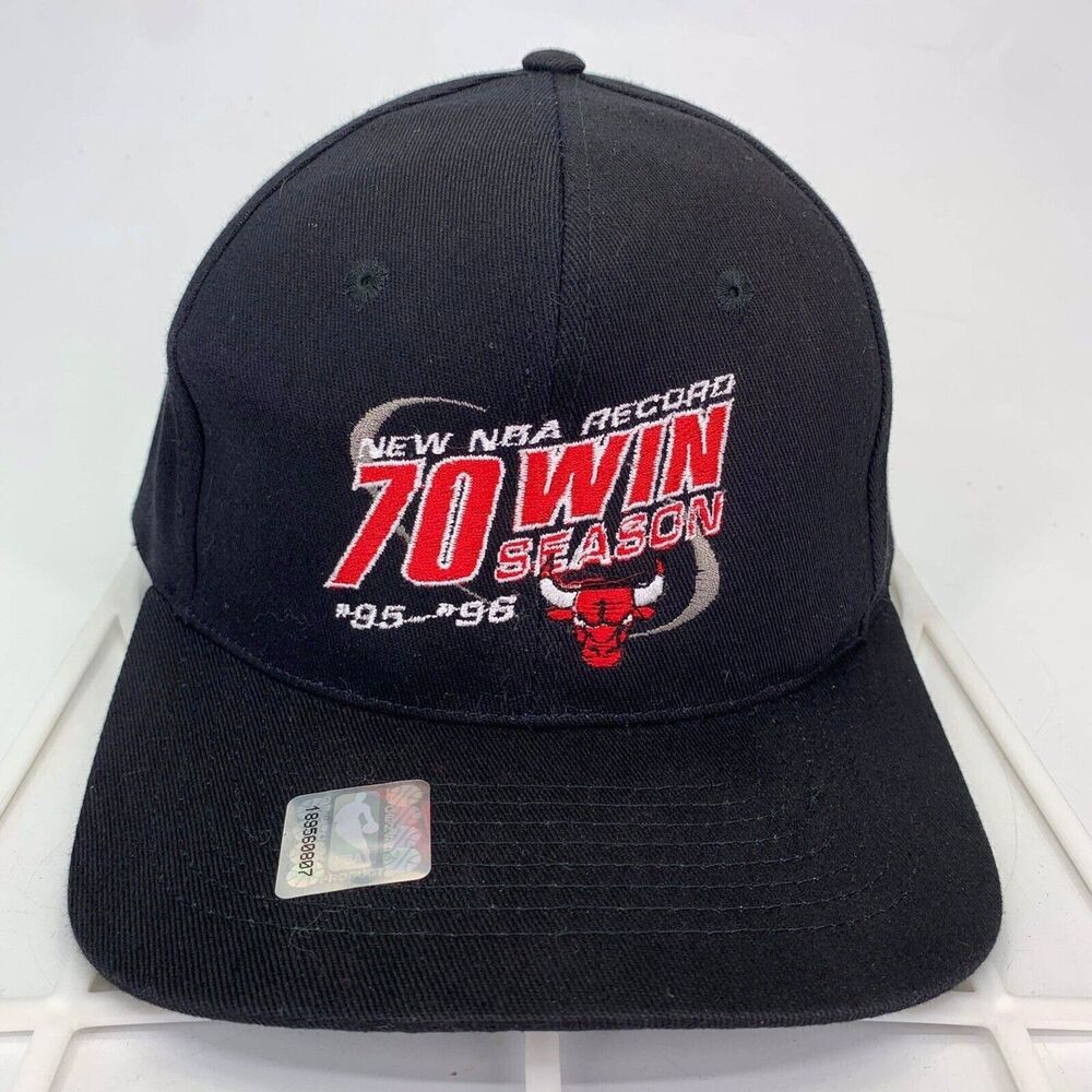 Vintage Chicago Bulls SnapBack Hat Cap 95-96 Pro Player 70‎ Win Season KC Hat
